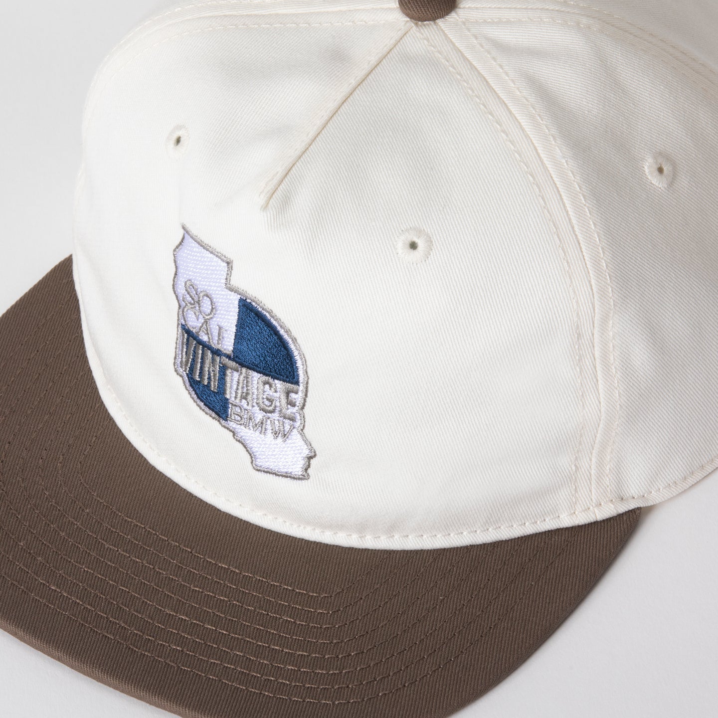 SoCal Vintage BMW Hat in White and Black
