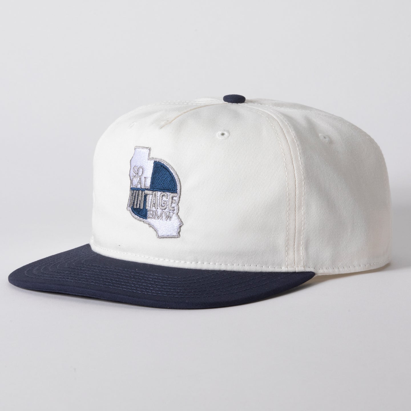 SoCal Vintage BMW Hat in White and Navy